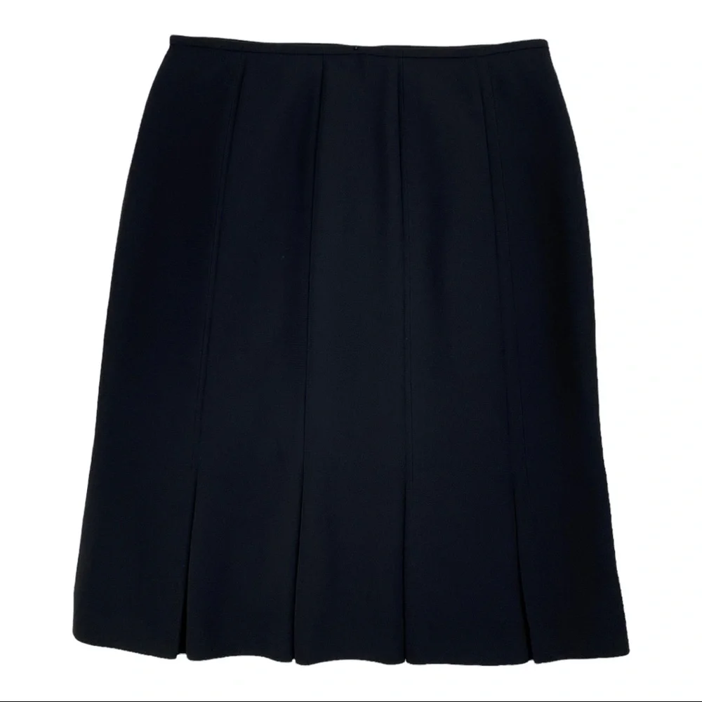 Jones Studio Separates Box Pleat Hem Black Skirt Size 10